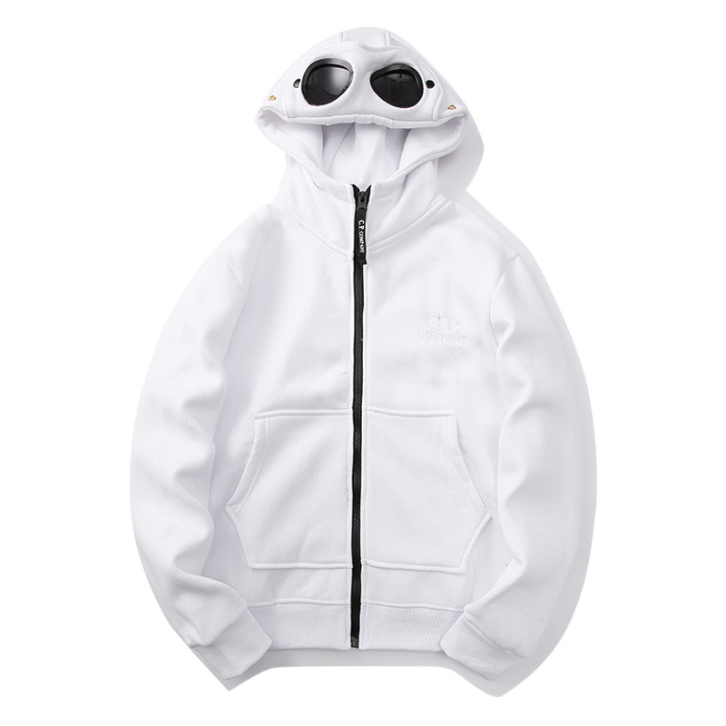 Marca de moda de comercio exterior transfronterizo Otoño e Invierno nueva pareja de hombres y mujeres de lente redonda cremallera con capucha suéter superior al por mayor