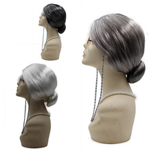 cos万圣节老奶奶假发表演道具 老爷爷老太婆假发Grandma, a wig