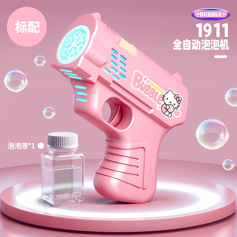 Máquina de burbujas eléctrica con forma de astronauta, pistola luminosa de burbujas para niños, venta al por mayor