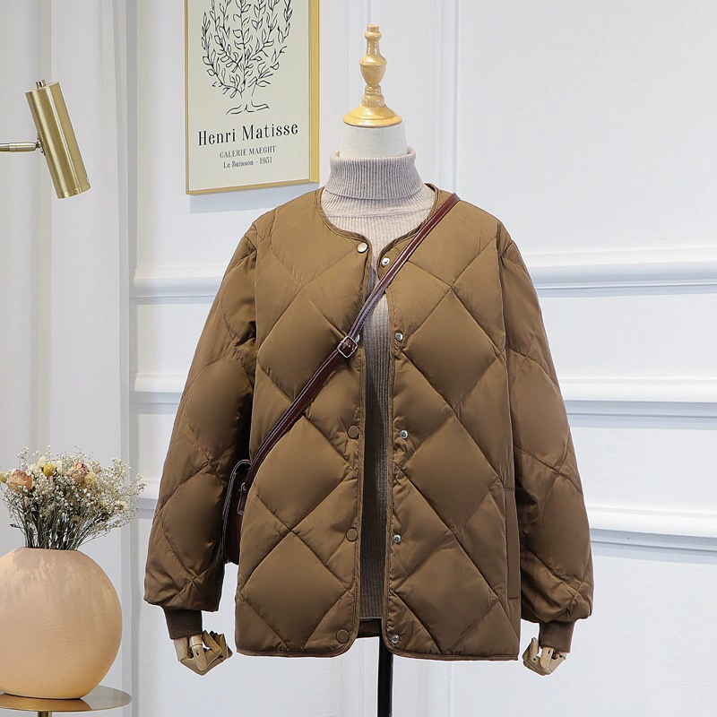 Thin down jacket, oversize, lightweight padded coat, S–L, 4 colors