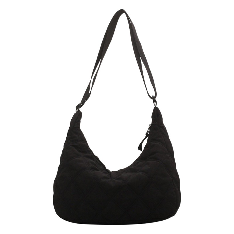 Ruiying レディースバッグ 2021 冬の新韓国スタイル人気の女性のショルダーバッグ刺繍菱形ダウンバッグイン団子バッグ