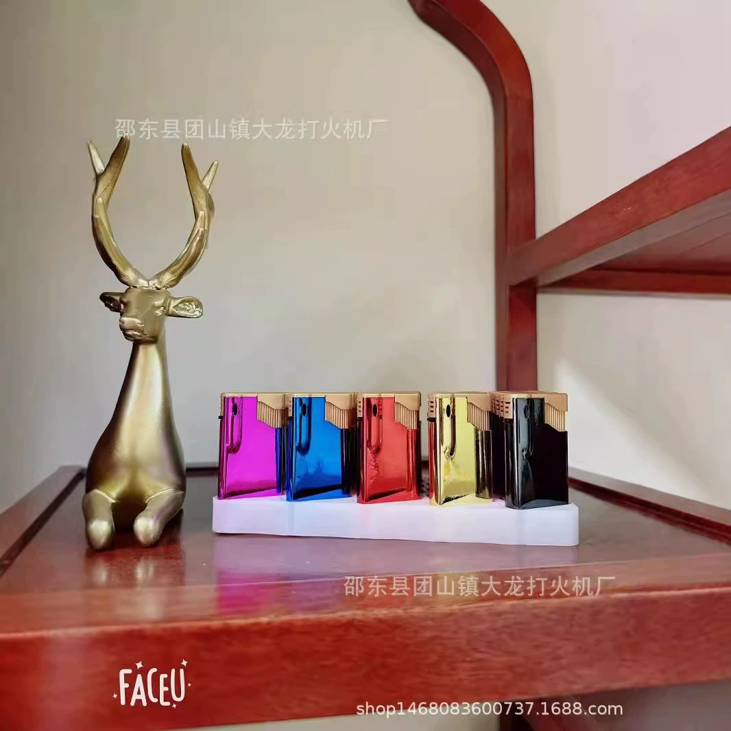 Фабрика оптом F20 металлическая прямая зажигалка синее пламя может надувная ветрозащитная зажигалка может быть рекламой