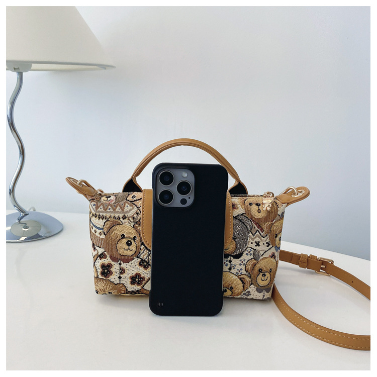 small bag women's bag Korean version ins style canvas bag trendy versatile women's shoulder messenger bag_voghion.com