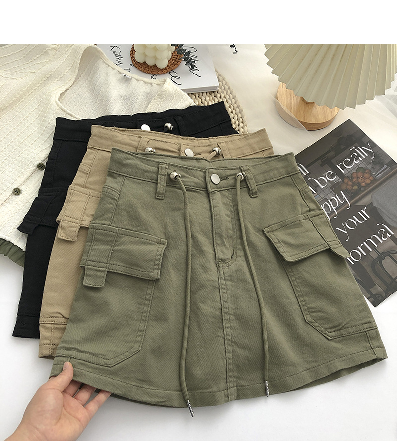 236g Weight Above Knee Dress Length Type Hip Skirt Dresses Type Denim Fabric Type Mid Waist Waist Line Micro-Elastic Elasticity Holiday, Daily Occasion Regular Fit Fit Type Printing Pattern Summer, Spring Season Women's Gender Streetwear Style Slim High Waist Denim Skirt Women's Summer Retro Slim Short Skirt 5