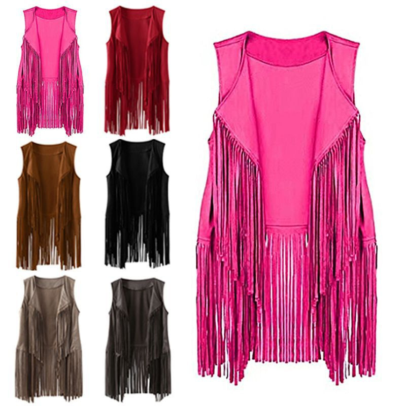 Cross-Border 2024 Summer New European and American Fashion Thin Tassel Vest Women's European Station Slimming Sleeveless Vest