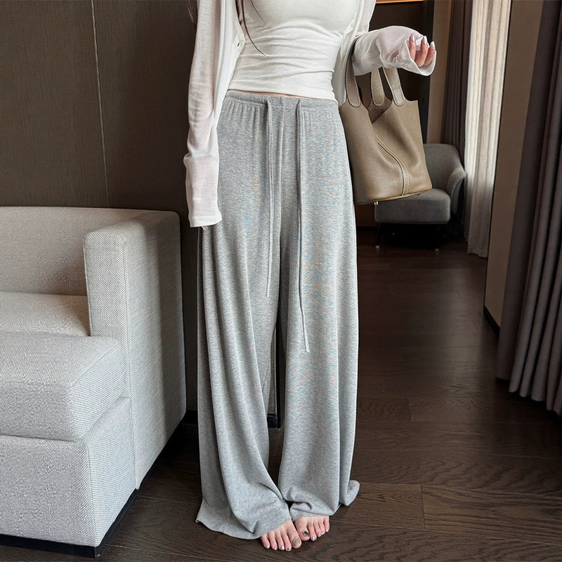 2026 New High-Waisted Loose Casual Pants with a Soft and Smooth Feel, Drapey Lazy Pants, Summer Pants