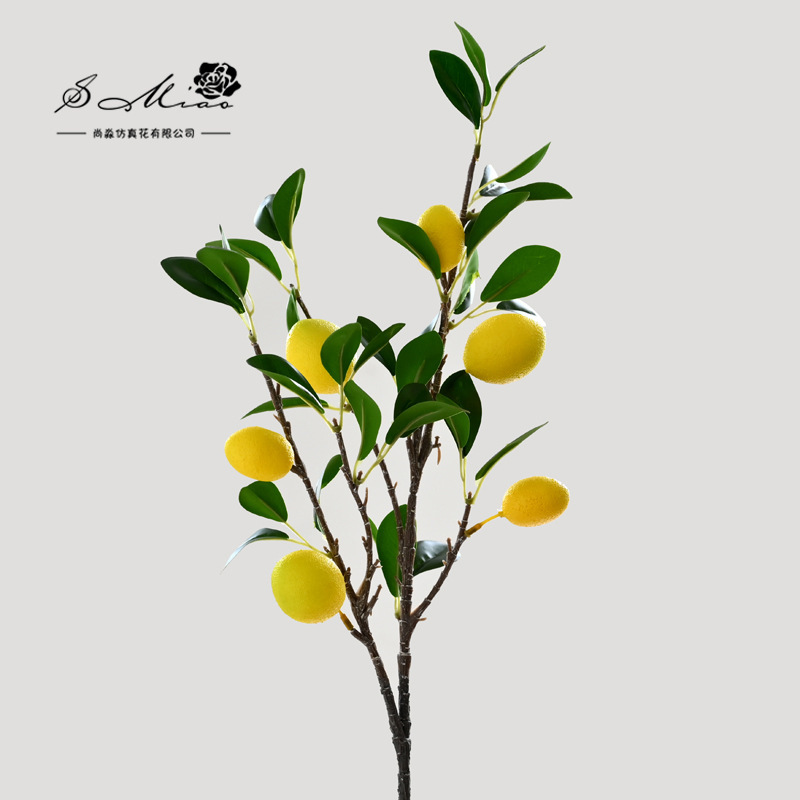 Flor artificial estilo rural fruta artificial bonsai decoración interior fábrica fuente directa flor artificial entrega de una pieza cuenca artificial image 16