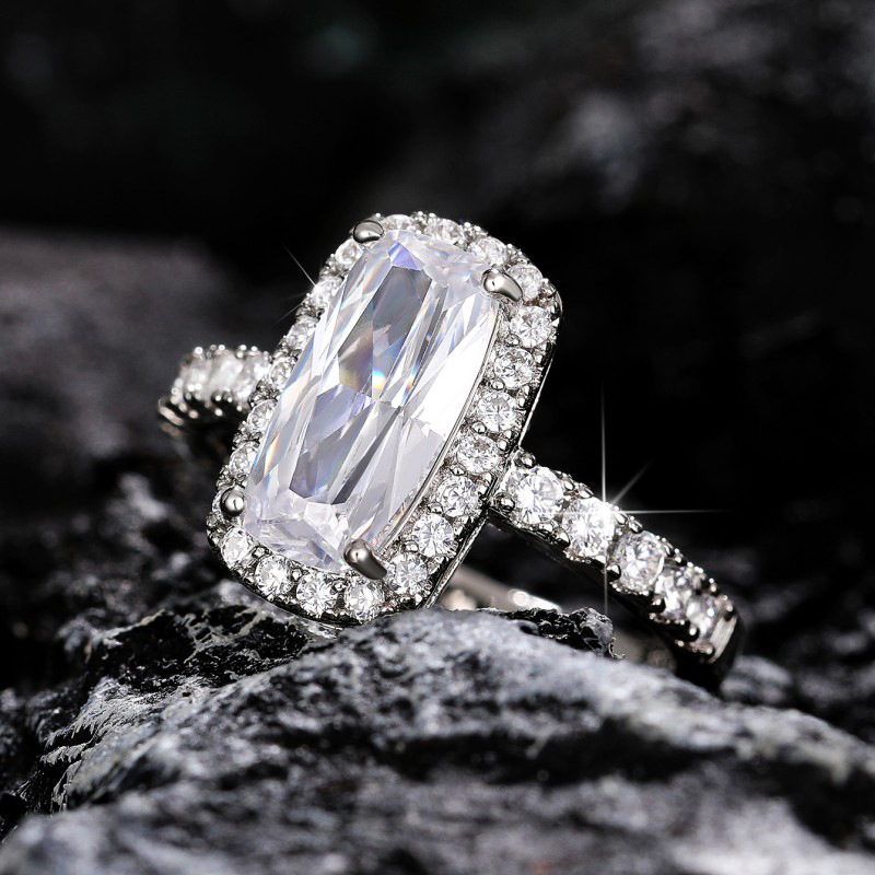 Copper Material Wholesale Simple Style Classic Style Geometric Copper Inlay Zircon Rings
