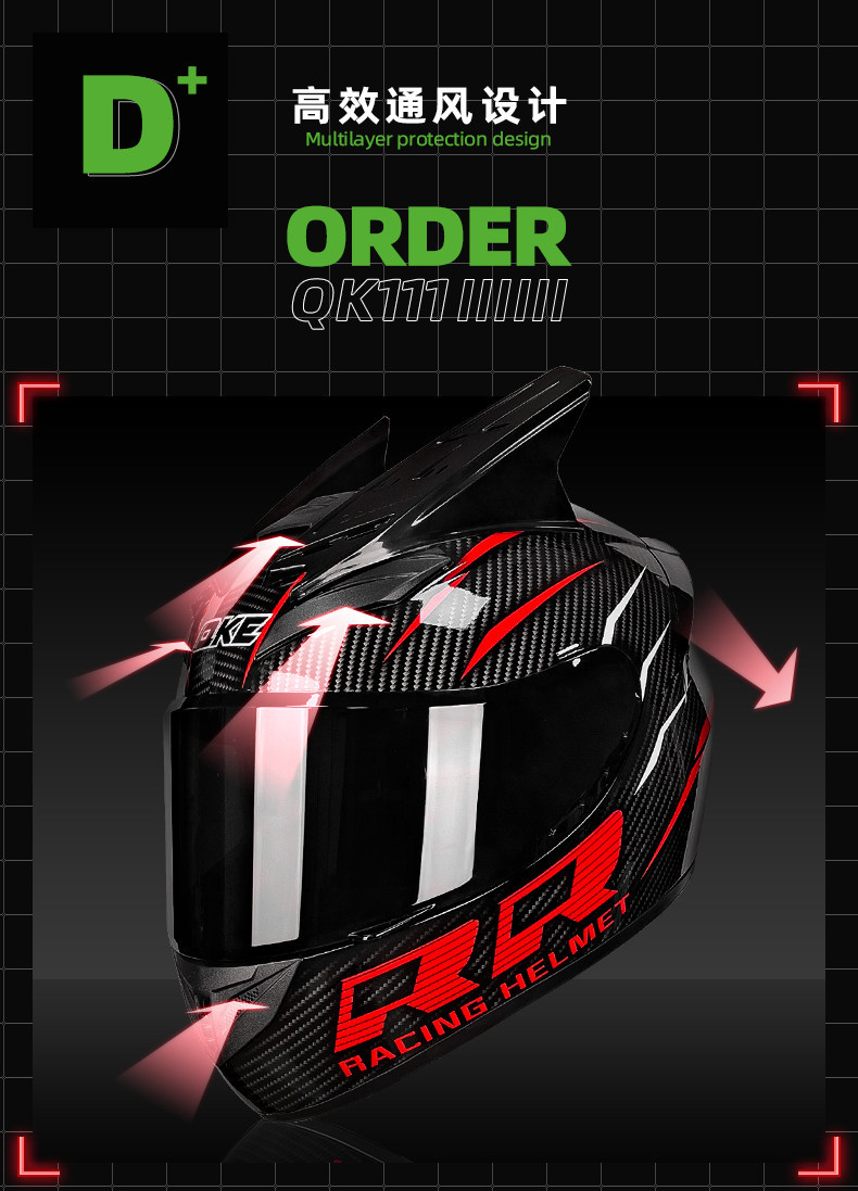 Dot and 3C Certified Motorcycle Helmet for Men and Women, Personalized Full-Face Helmet for Motorbikes and Electric Vehicles