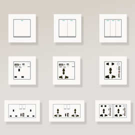港澳英式13A插座USB带Type-c快充插蘇英标电灯制开关塑料白色面板