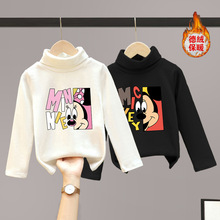 儿童秋冬加厚保暖上衣长袖T恤男童女童中小童打底衫德绒跨境童装