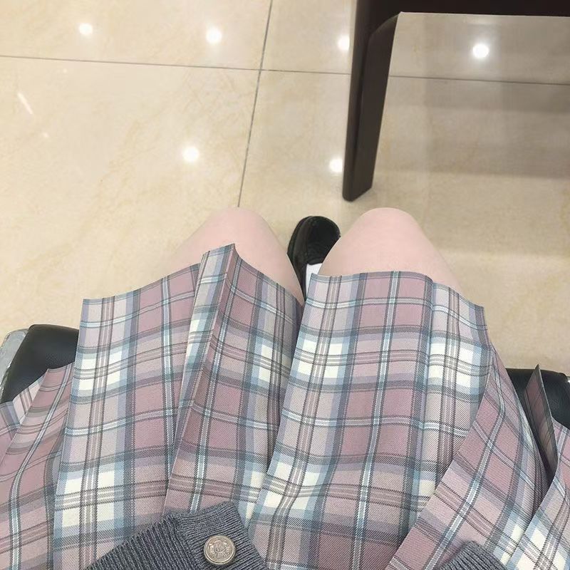 Юбка в клетку сакуры