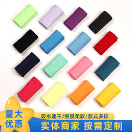 现货超细纤维沙滩巾双面绒素色15色可选运动毛巾吸水速干毛巾跨境