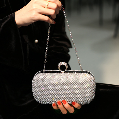 Cross-border 2024 new model diamond-encrusted evening bag rhinestone clutch bag socialite dress evening bag temperament ladies clutch bag