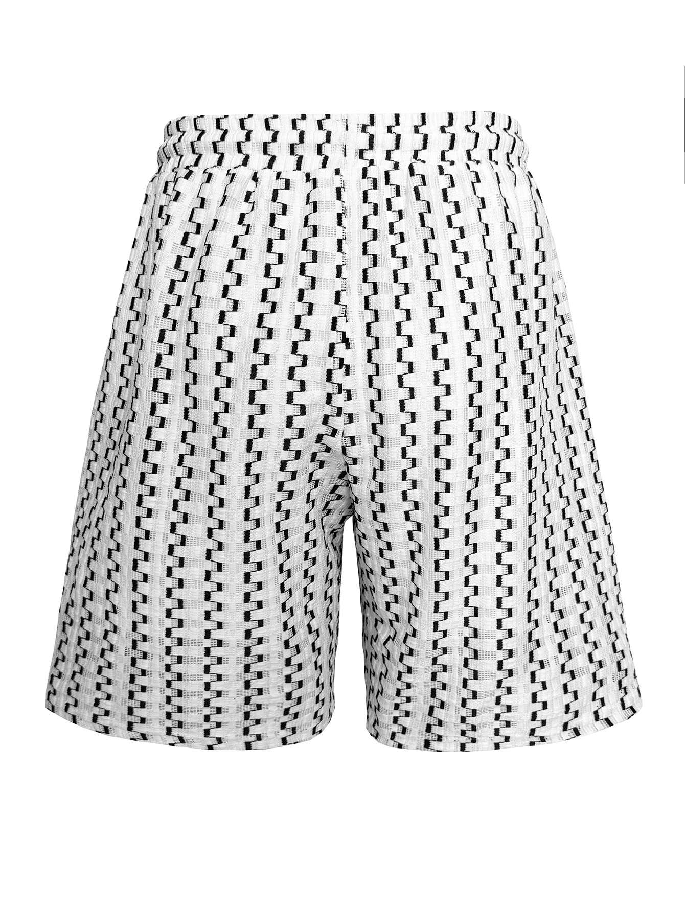 Ensemble deux pièces pour homme chemise rayée et short décontracté_voghion.com