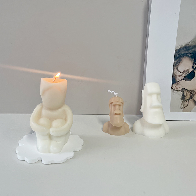 Nariz grande cabeza forma de la vela que hace el molde aromaterapia yeso chocolate epoxi silicona líquida