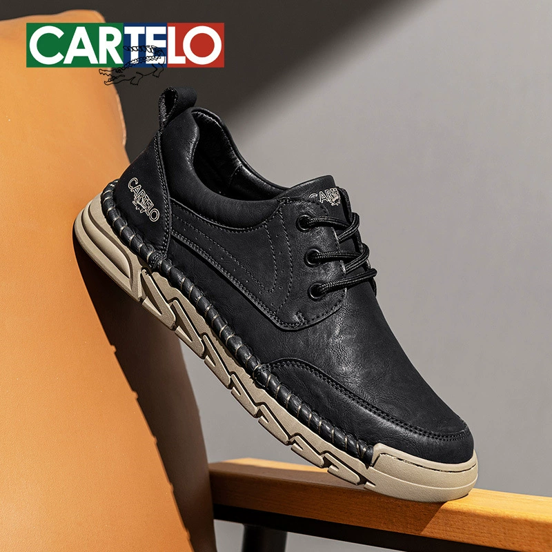 Katile крокодил официальная мужская обувь 2025 новая весенняя обувь мужская нескользящая мягкая подошва спортивная повседневная кожаная обувь мужская