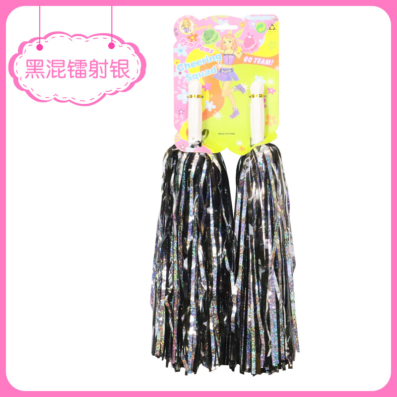 Pompones de Cheerleading de Plástico con Mango Artesanal para Baile