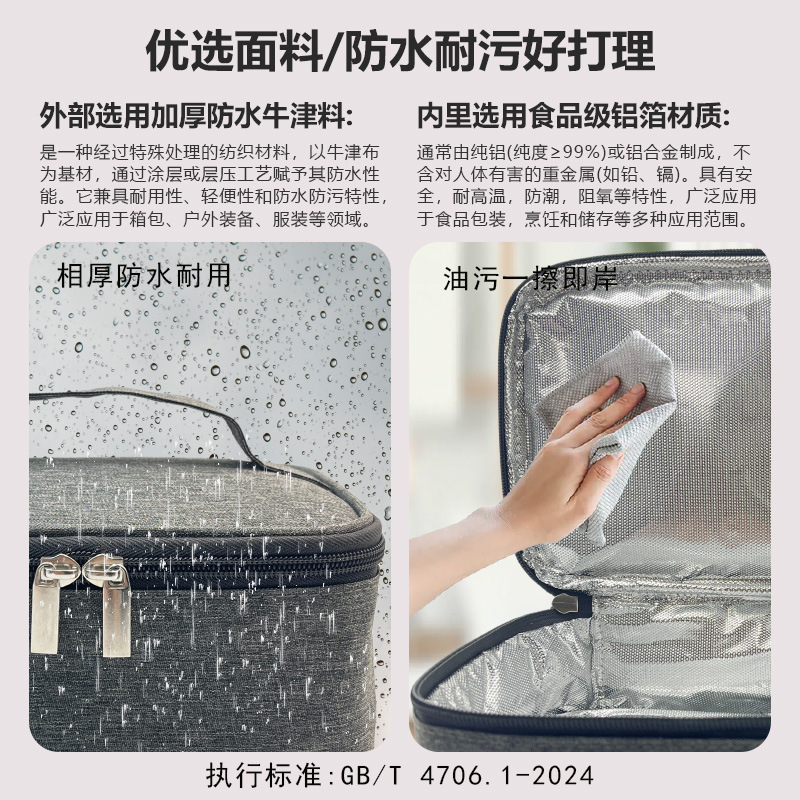 电加热保温饭盒袋便携上班族学生专用车载USB免注水可加热便当盒|undefined