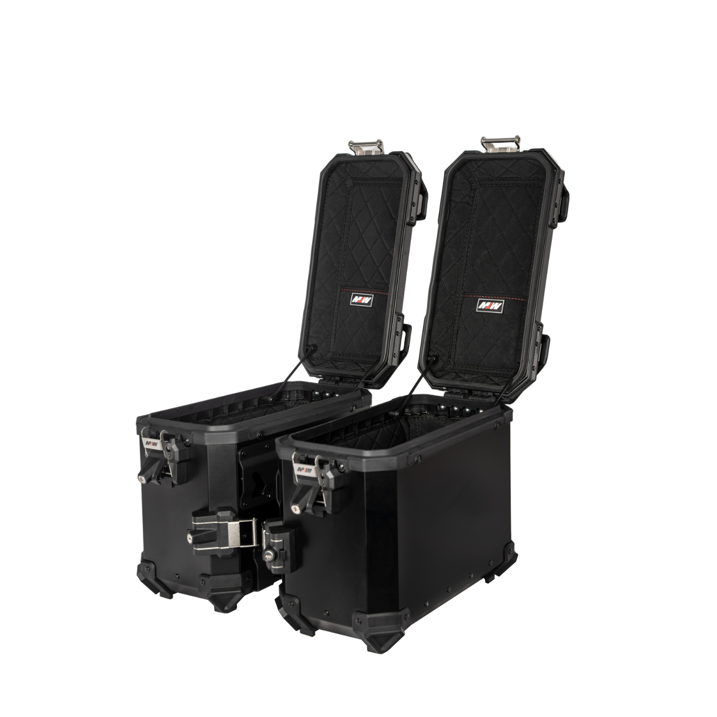 38Lbm Black Straight-Edge Aluminum Alloy Three-Box Motorcycle Tail Box Side Box Scooter Electric Vehicle Storage