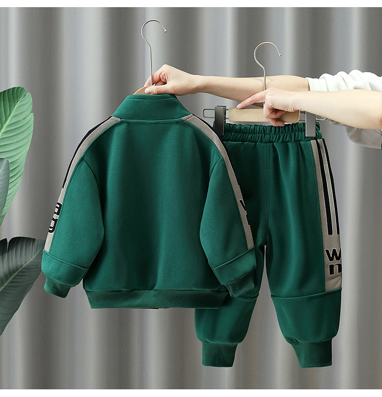 Children's boys' cardigan, woven belt, long sleeved set, spring autumn clothing, children's and babies'_voghion.com