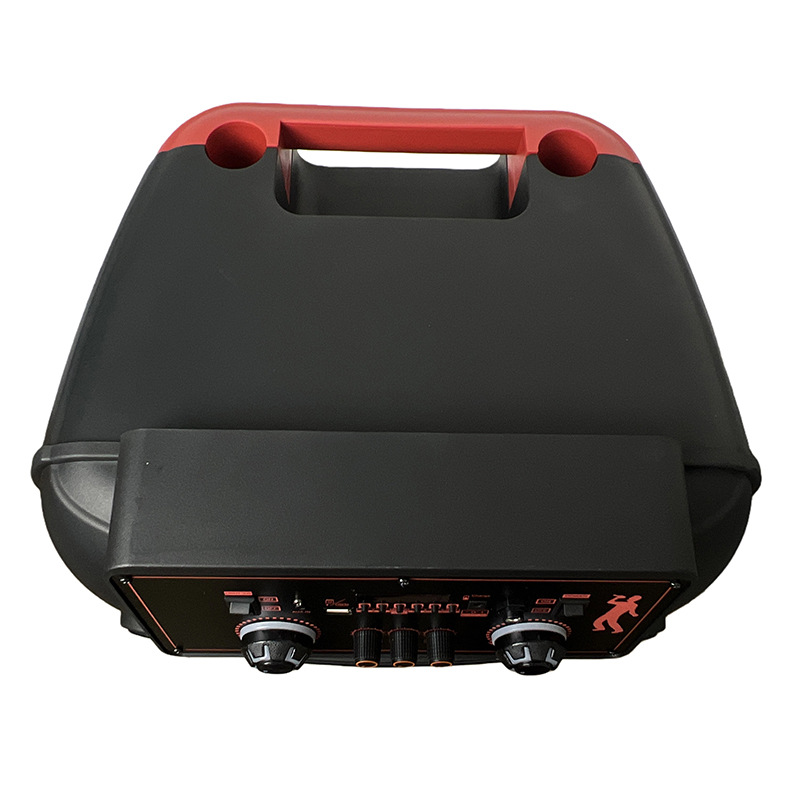 Gran promoción transfronteriza doble 15 pulgadas 80W altavoces al aire libre festivales comunitarios reproductores Bluetooth con micrófono atmósfera LED