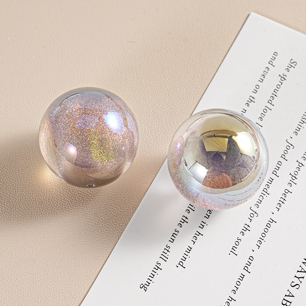 25MM Dadi Thunder Cuentas colgantes de un solo orificio Colgante de bricolaje Cadena de teléfono móvil Accesorios de joyería Caramelo Cuentas parpadeantes Lote disperso