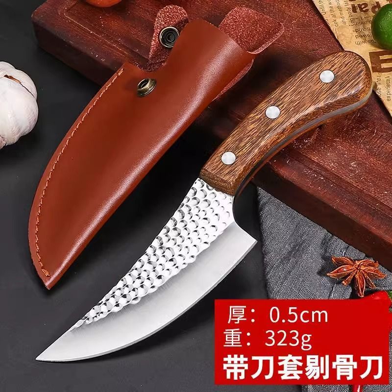 División de corte de carne de cerdo de corte de carne de acero inoxidable cuchillo afilado cuchillo de corte de hueso cuchillo de carnicero cuchillo de forja División sin