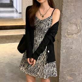 2022夏季新款ban马纹吊带裙女连衣裙女