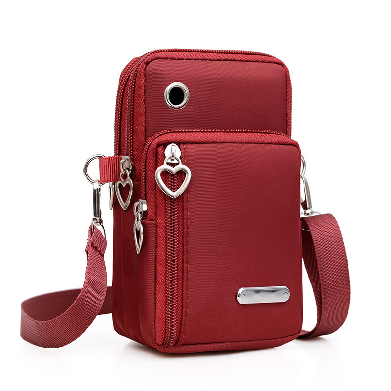 Women's bag multi-layer shoulder crossbody small backpack fashion casual sports running arm bag wallet mobile phone bag factory wholesale