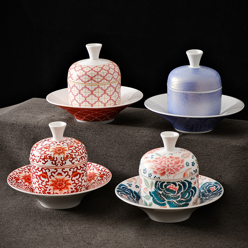 High-End Hotel Ceramic Soup Bowls, Stew Pots, Bird's Nest Pots, and Specialty Tableware for Private Dining Rooms in Restaurants and Clubs