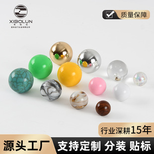 Factory Direct Supply Colorful Dopamine Plastic Handles for Cabinet Doors, Wardrobe Spherical Handles, Drawer Round Single-Hole Handles
