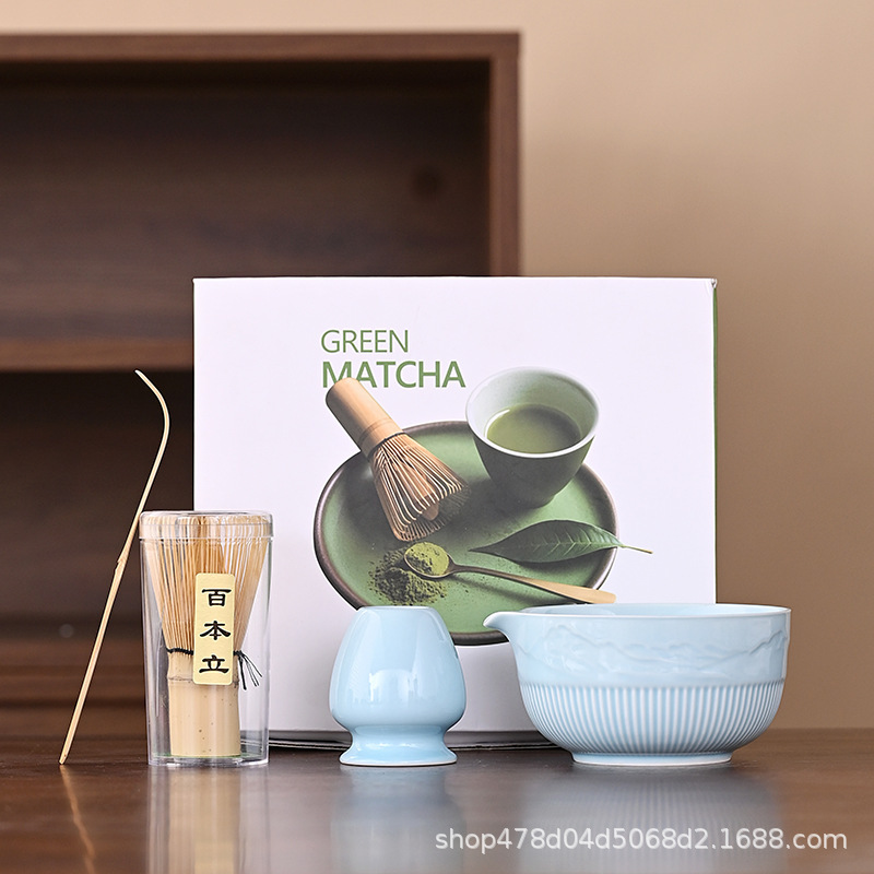抹茶碗日式打抹茶用茶具套装茶筅竹子百本立点茶茶道跨境ins风|undefined