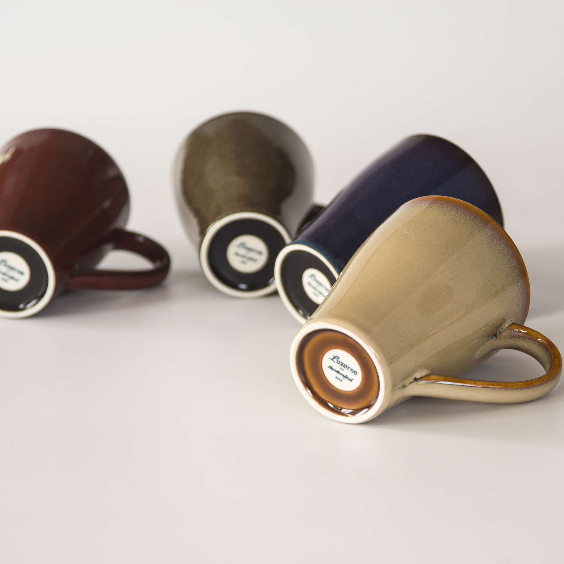 Lucang Luzerne horno esmalte Taza de cerámica del desayuno gradiente café Bangkok marrón vajilla 285ml