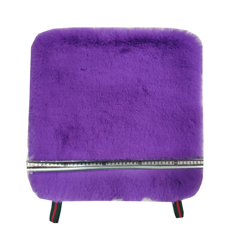 Autumn and Winter encryption thickened imitation rabbit fur three-piece car cotton cushion square cushion imitation wool car cushion without back cushion