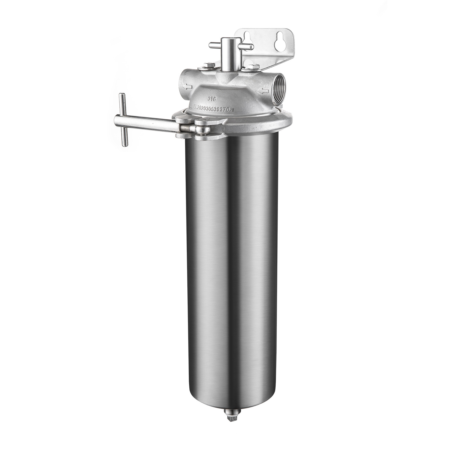 鸿辉10寸滤瓶不锈钢家用前置过滤器大流量全屋净水器设备厂家