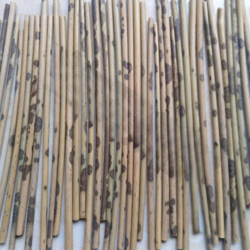 特细小口径斑竹黑湘妃扇柄功夫茶席配件烟杆制品原料