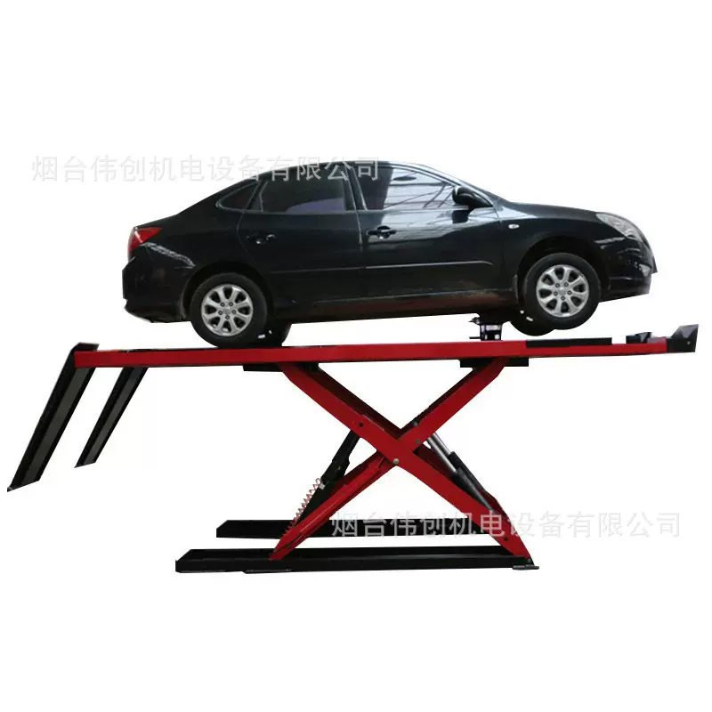 厂家直销含税超薄子母式免挖槽四轮定位专用可调式转角大剪举升机