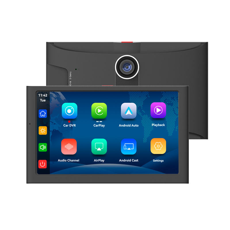 Nuevo producto de 9 pulgadas inalámbrico carplay navegación bluetooth detección de luz 5G wifi coche 4K grabadora de conducción image 4