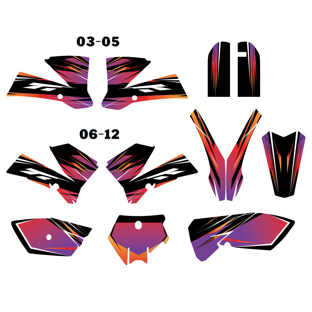 Aplicable para SUV Motocicleta fondo gráfico Modificación Personalidad pegatinas KTM SX85 2003 - 2012