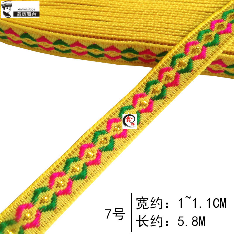 Cinta de Encaje Étnico de 1 cm de Malla Hexagonal y Polietileno para Artesanías
