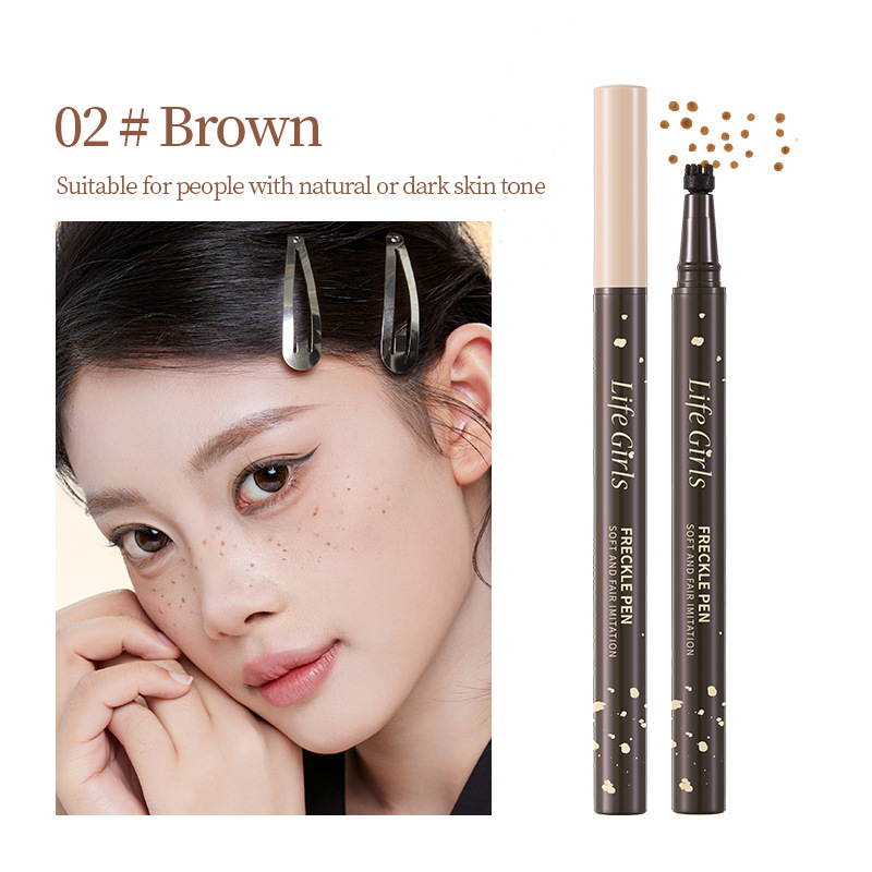 Life Girls suave imitación de pecas lápiz de color mixto de la sensación de belleza transfronteriza natural de punto de maquillaje lápiz de pecas