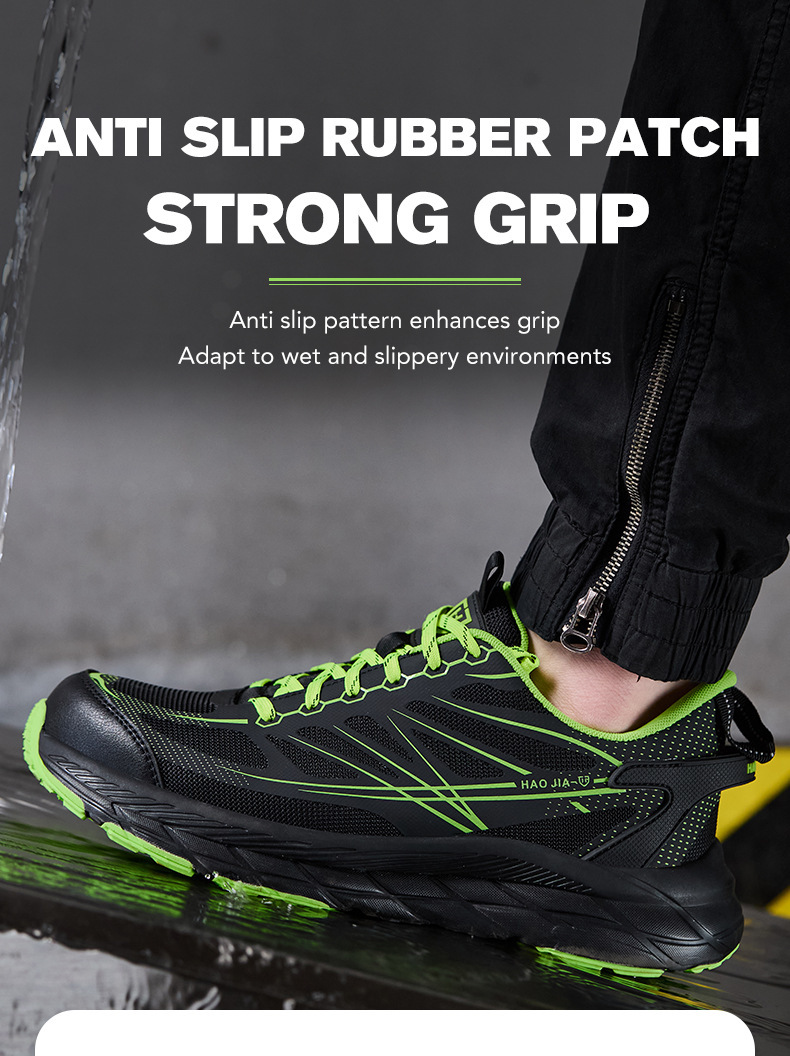 Men Special Work Shoes Haojia New Lightweight Breathable Wear-Resistant Steel Toe Safety For Men Anti-Smash Anti-Puncture Protective Work Shoes_vogvips.com