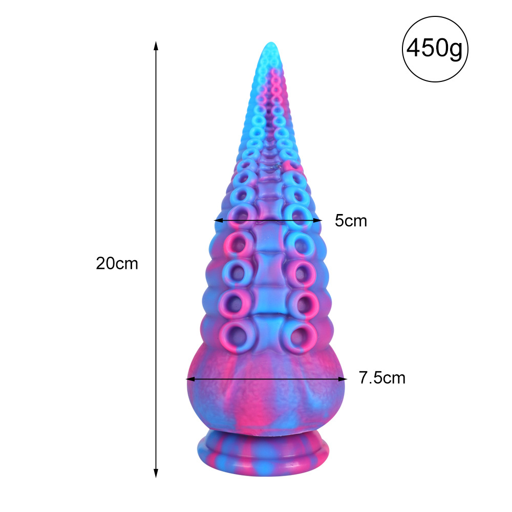 Silicona líquida color mezclado pulpo anal plug anal suave unisex de forma especial expansor anal dildo pene