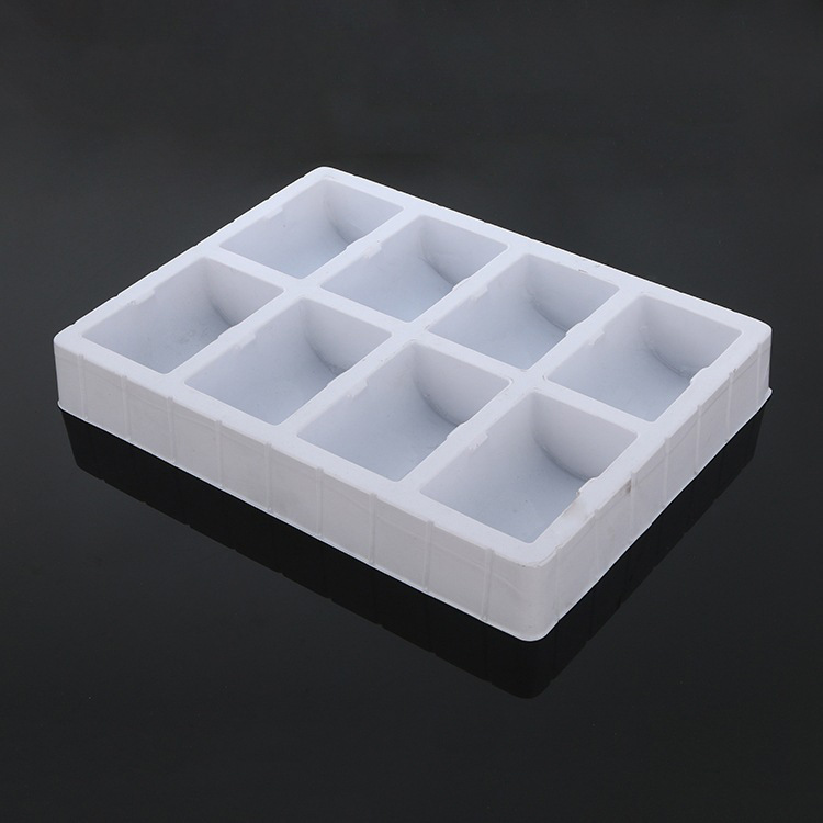 饼干蛋糕包装盒食品吸塑 pvc白色塑料8格内衬包装 礼品盒定选制作