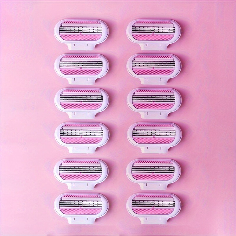 Women's Razor Blades, Pack of 12, Suitable for Underarms/Legs/Bikini Area, Smooth and Gentle on Skin