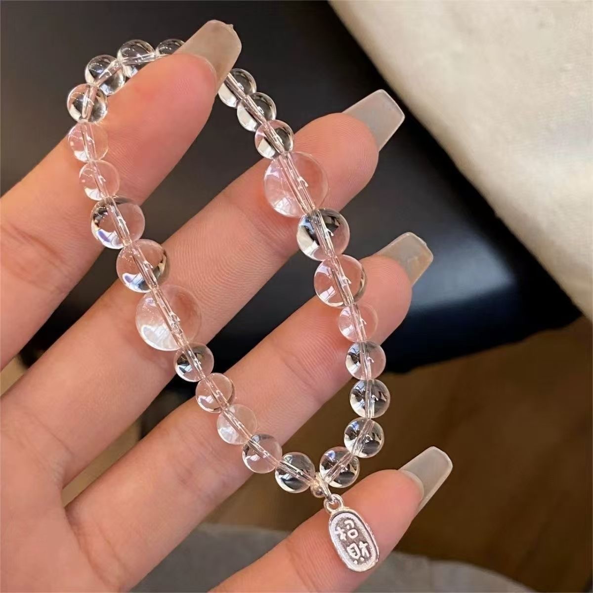 Pulsera Rusithong estilo chino para atraer la riqueza de Nafufu marca de pulsera de hielo simple piedra de emoción universal
