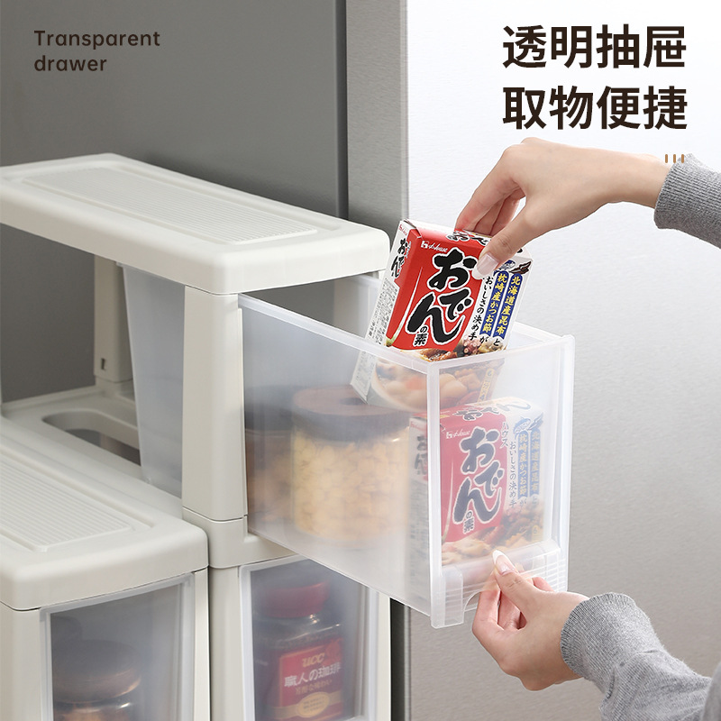 Younai drawer-type bathroom storage cabinet seam cabinet kitchen gap cabinet storage rack kitchen gap storage cabinet