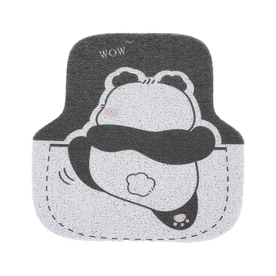 Cartoon Non-Slip Single-Piece Car Floor — Universal Foot Pad - panda-foot-pads-behind-the-wall