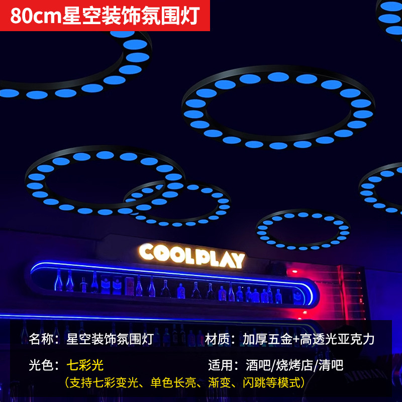 Bar de atmósfera iluminación techo decoración iluminación Hotpot tienda de catering bar bar bar café sala de baile de la noche rueda candelabrera